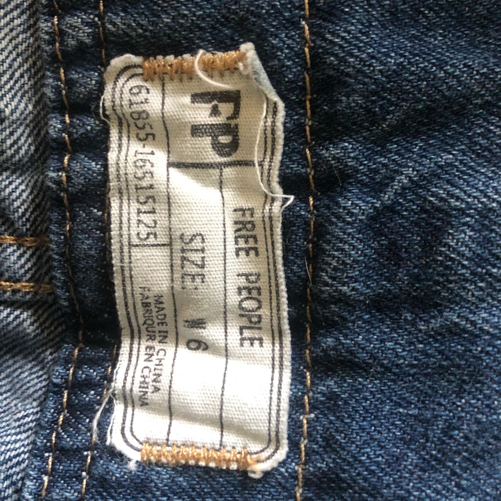 Free people denim skirt overalls. - Picture 4 of 4
